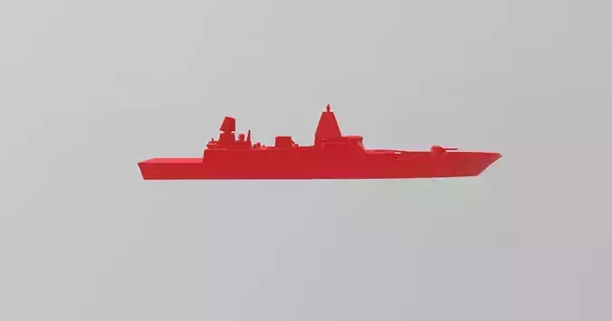 Gorshkov-class frigate Integrated mast modified version 3D print model