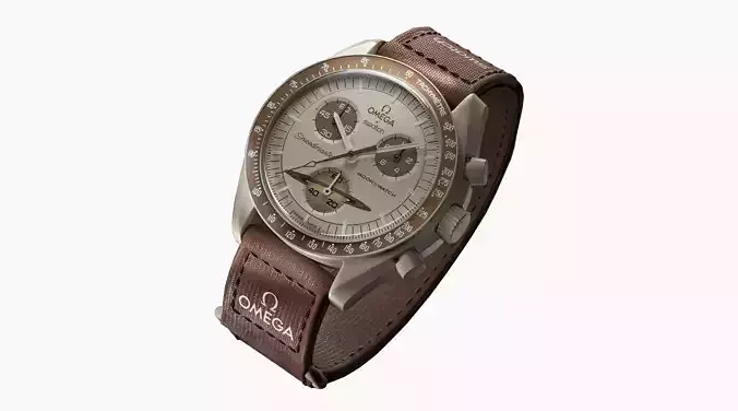 Swatch X Omega MoonSwatch Saturn Low-poly 3D model