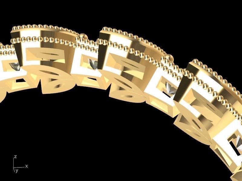 marquise princess cut eternity ring stl verified  3D print model_14