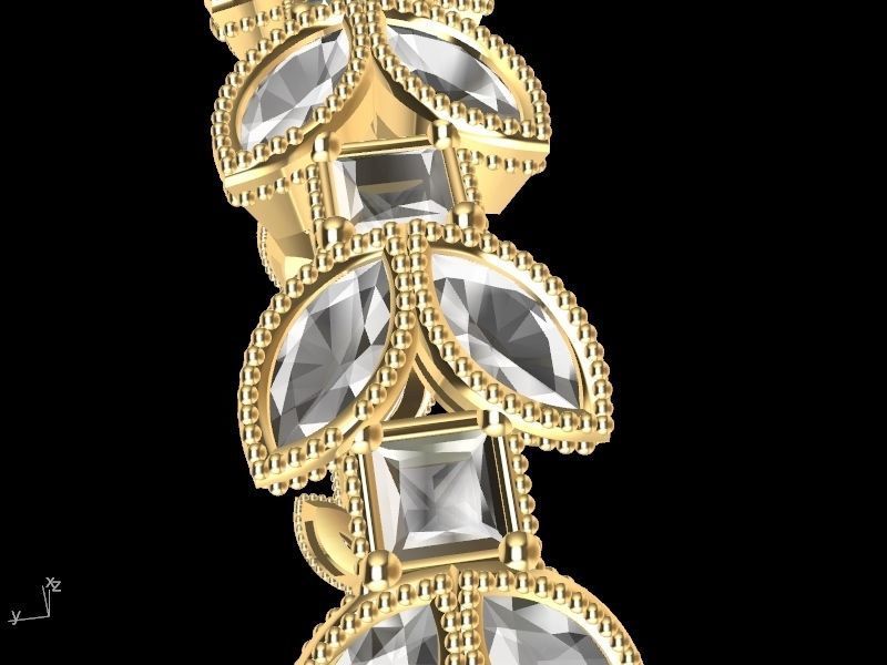 marquise princess cut eternity ring stl verified  3D print model_19