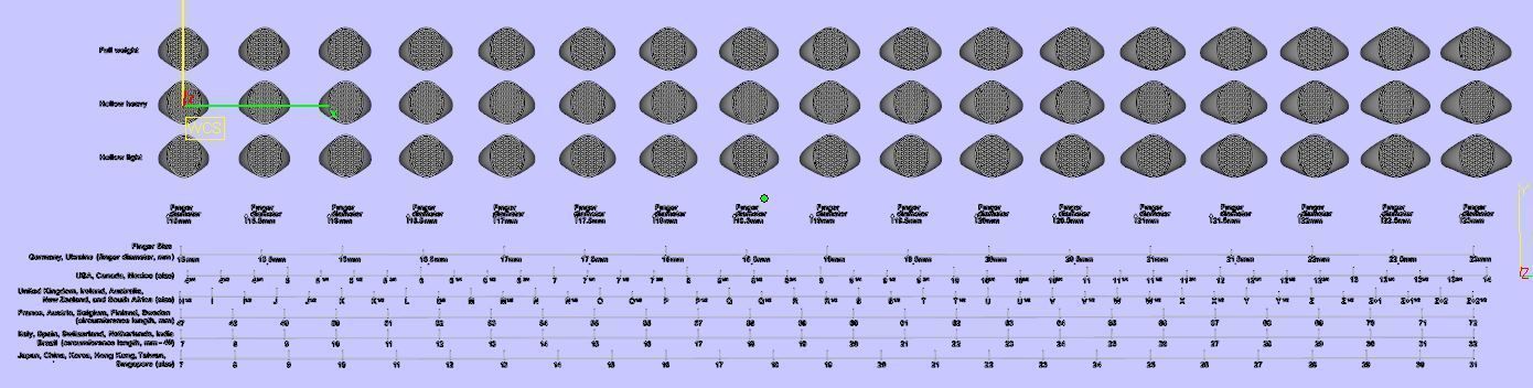 Signet rings set ELLIPSE top 3D print model_14