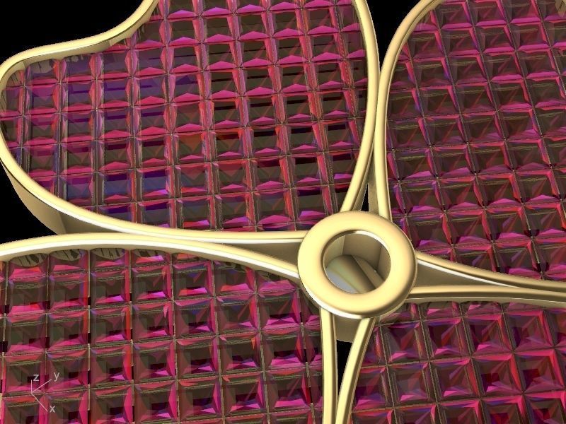 INVISIBLE SETTING Floral RING stl verified  3D print model_22