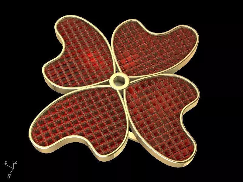 INVISIBLE SETTING Floral RING stl verified  3D print model_0