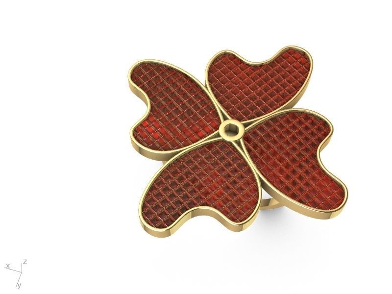 INVISIBLE SETTING Floral RING stl verified  3D print model_11