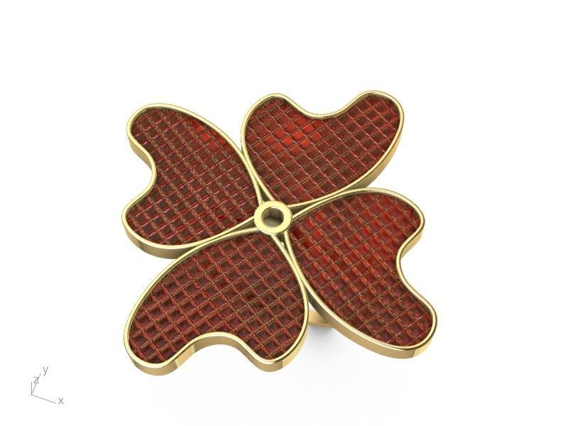 INVISIBLE SETTING Floral RING stl verified  3D print model_3