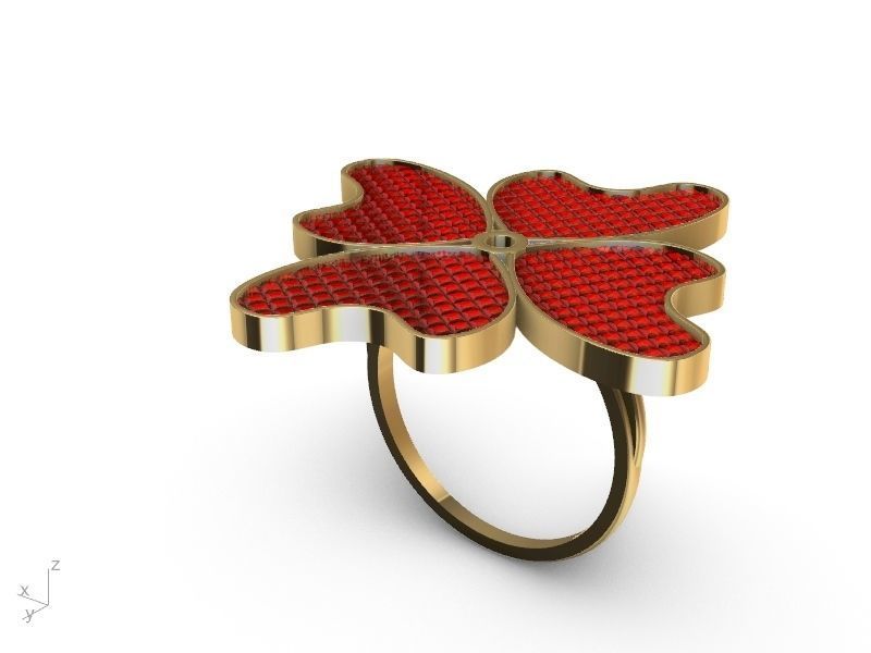 INVISIBLE SETTING Floral RING stl verified  3D print model_12