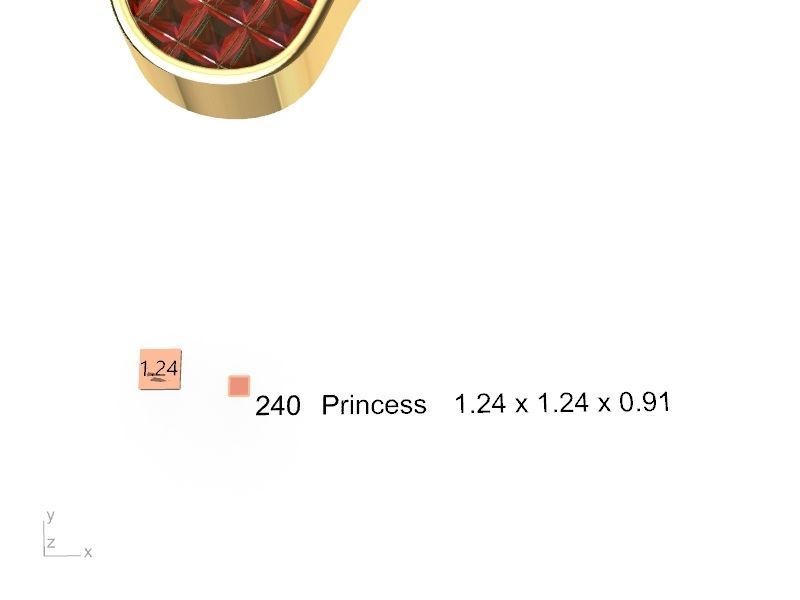 INVISIBLE SETTING Floral RING stl verified  3D print model_6