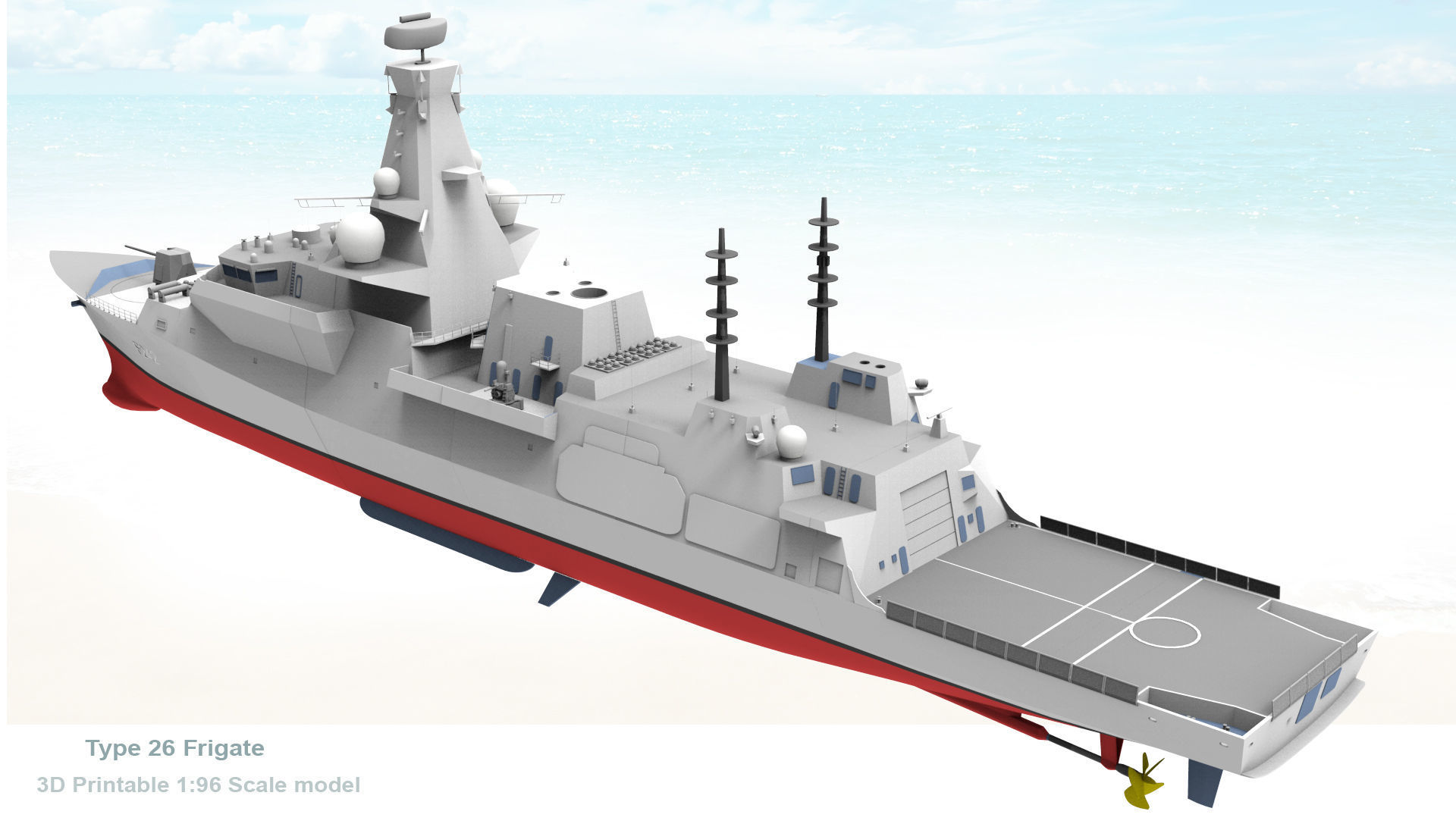 Type 26 City Class Frigate 3D print model 3D print model_2
