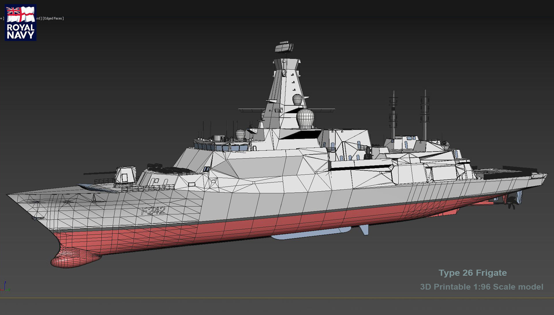 Type 26 City Class Frigate 3D print model 3D print model_14