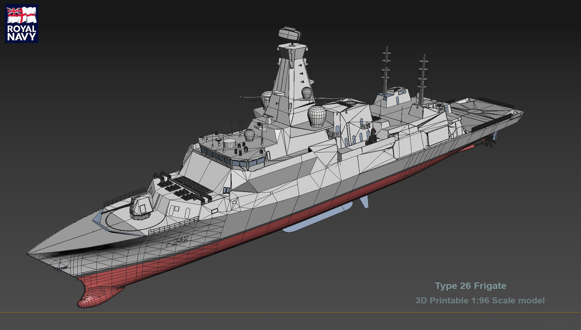 Type 26 City Class Frigate 3D print model 3D print model_12