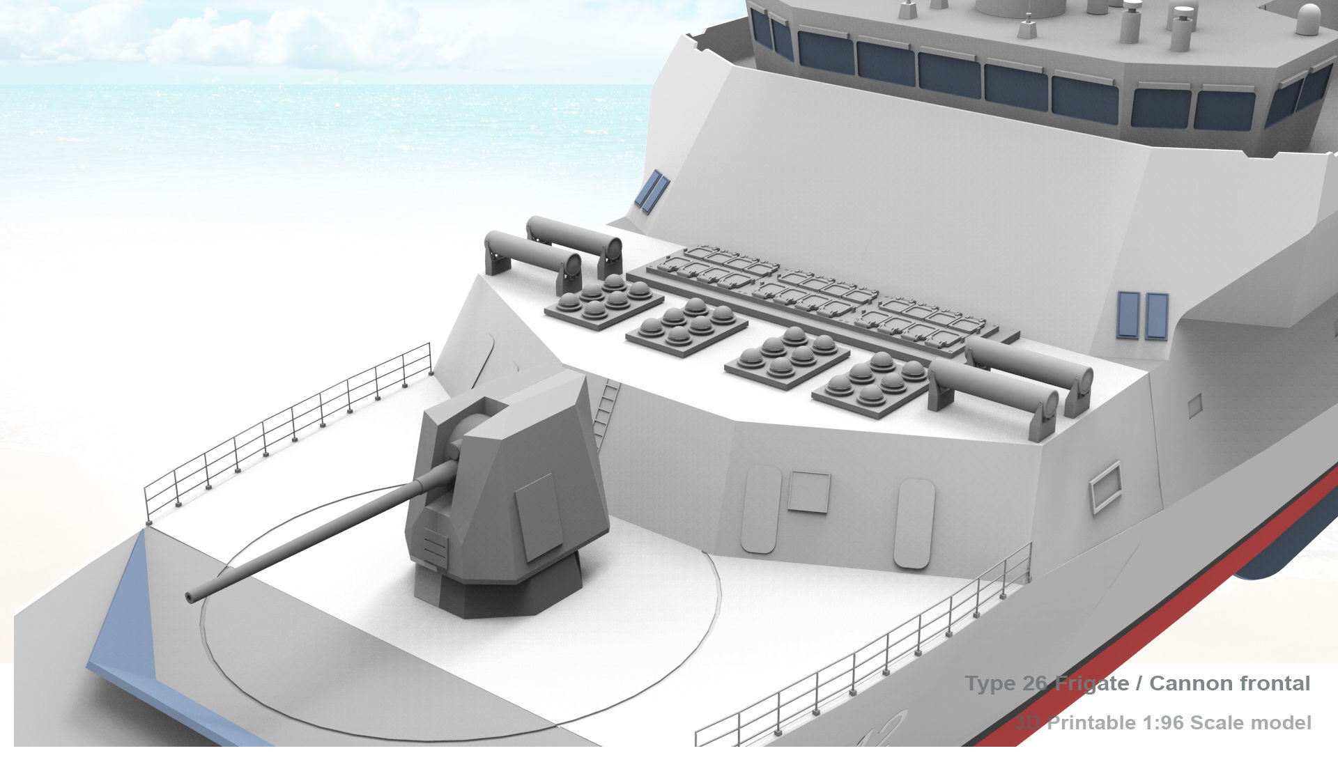 Type 26 City Class Frigate 3D print model 3D print model_5