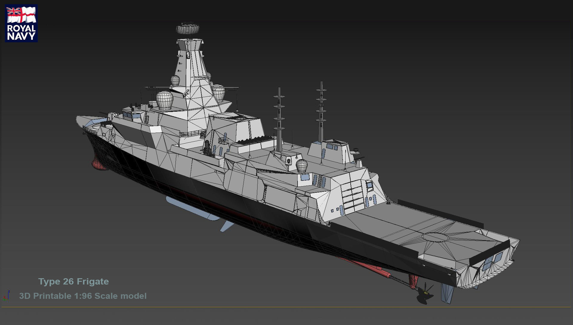 Type 26 City Class Frigate 3D print model 3D print model_13