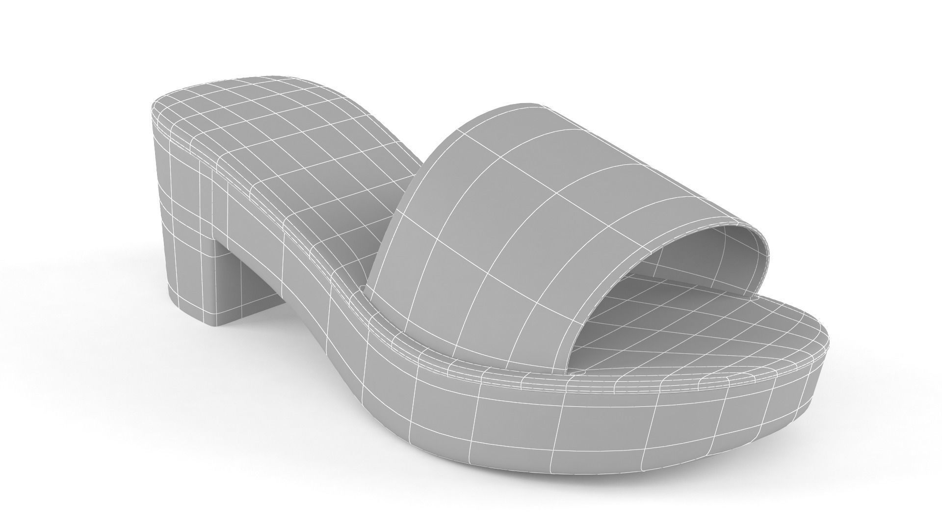 Women Slide Sandal 3D model_8
