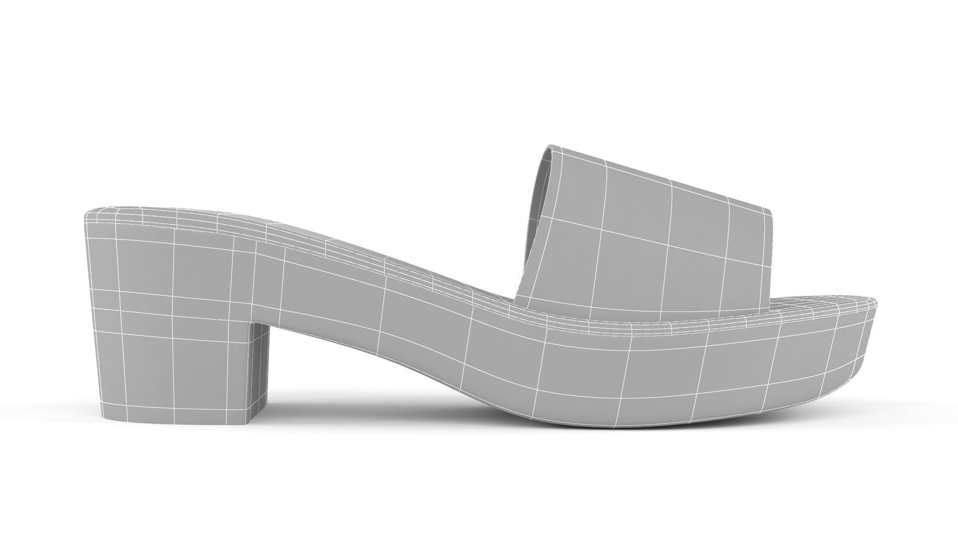 Women Slide Sandal 3D model_9