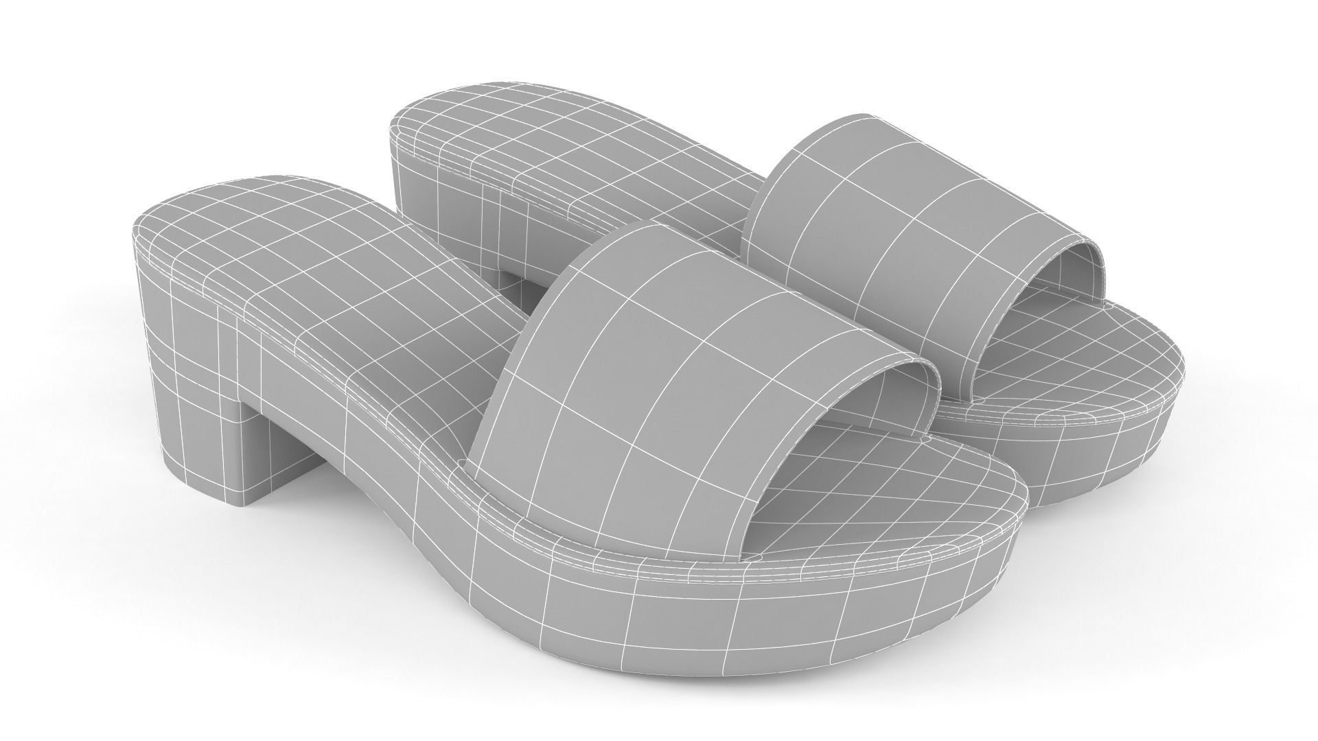 Women Slide Sandal 3D model_7