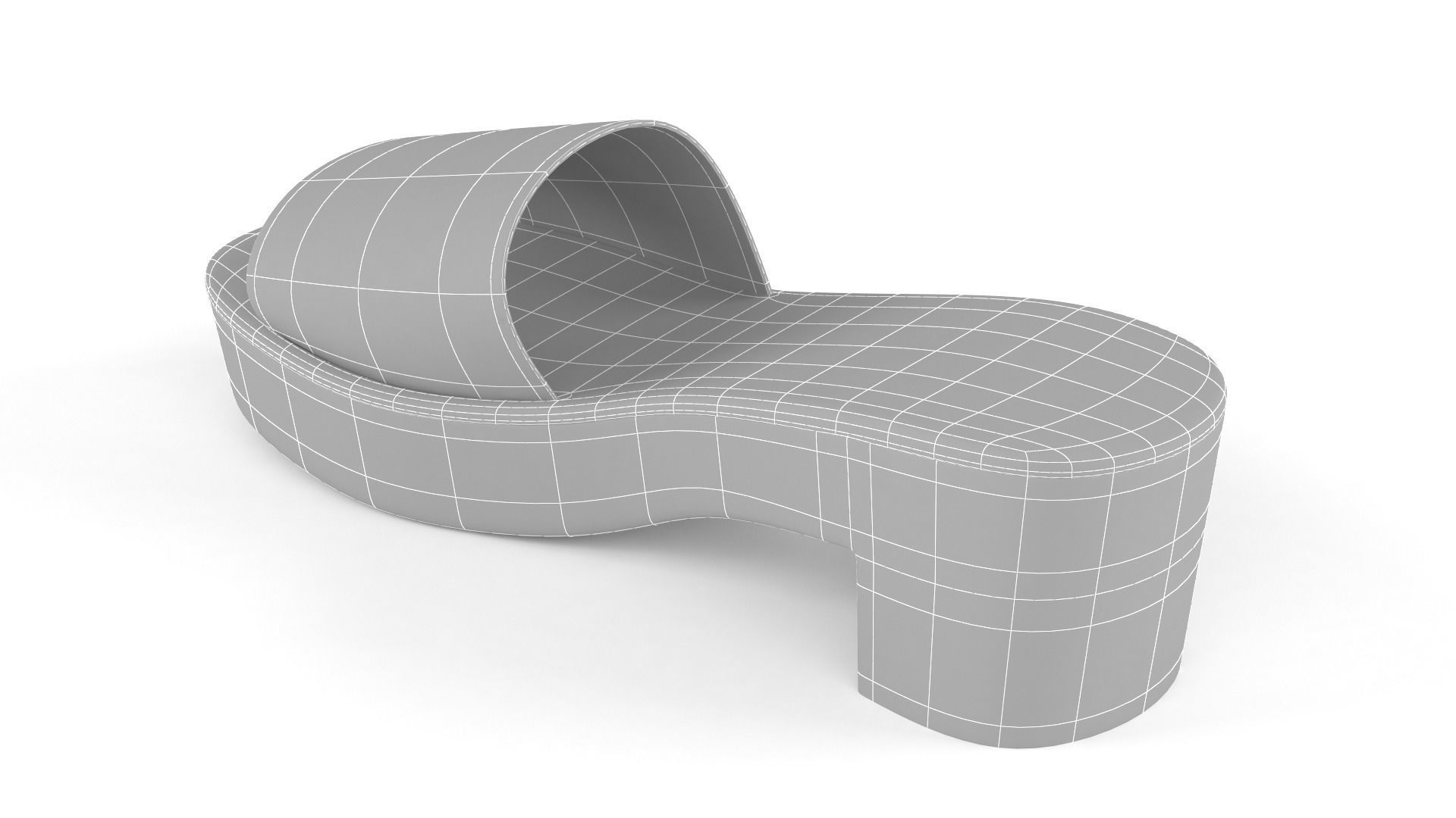 Women Slide Sandal 3D model_11