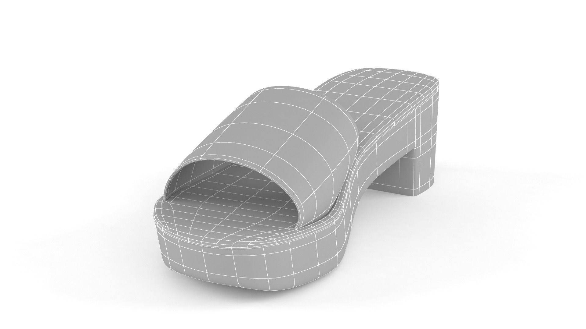 Women Slide Sandal 3D model_12
