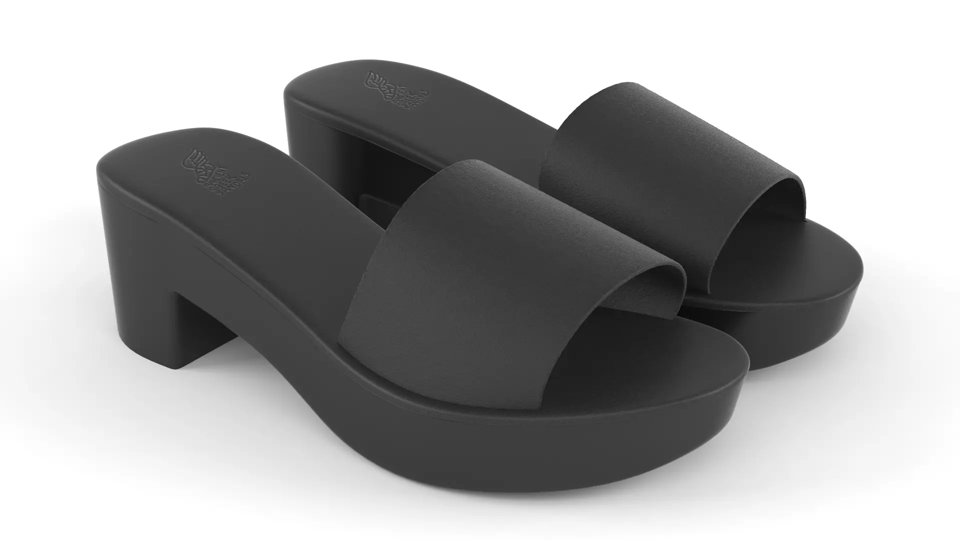 Women Slide Sandal 3D model_0