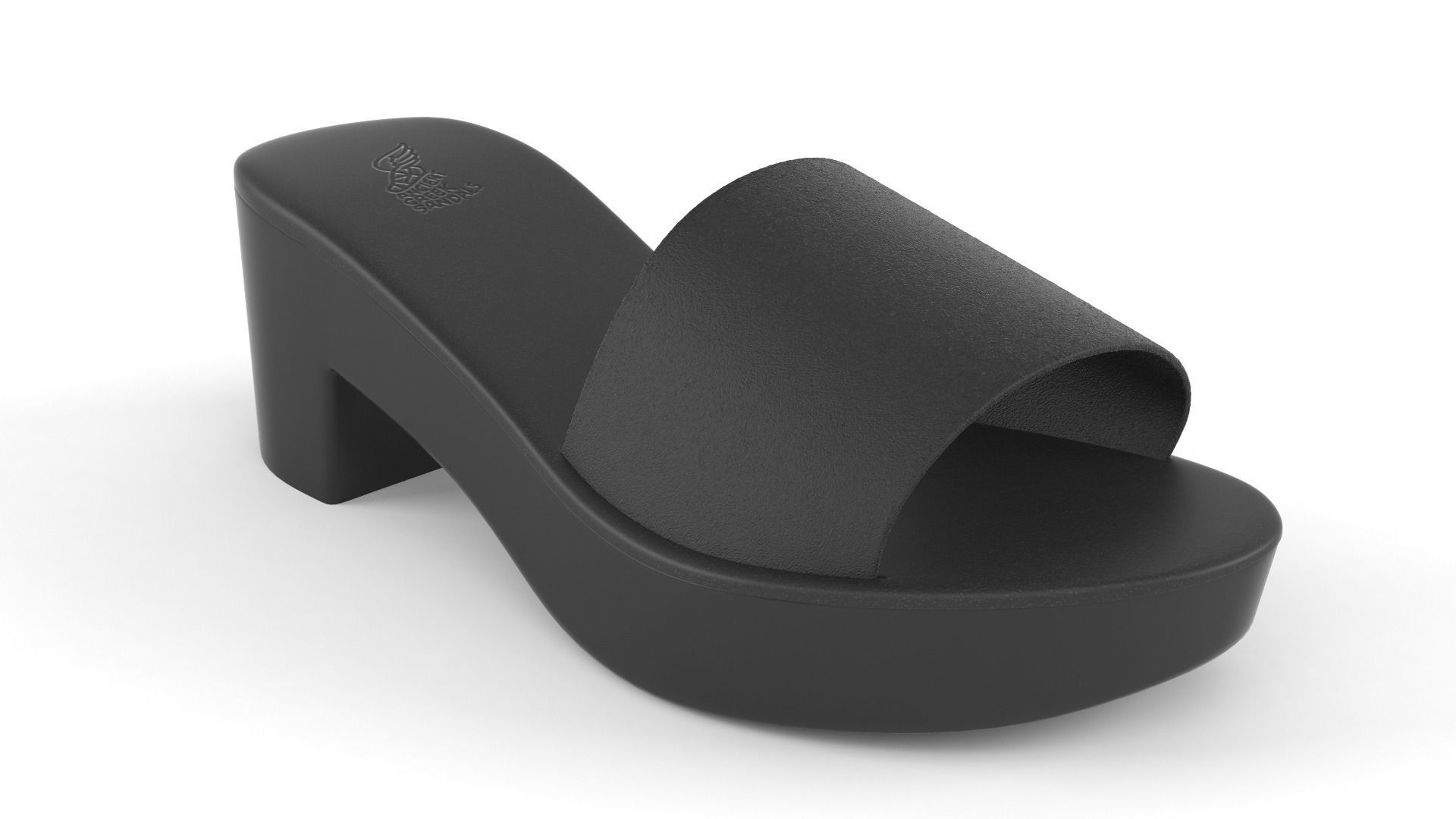 Women Slide Sandal 3D model_1