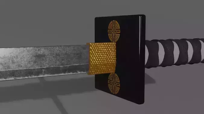 Ninjato Sword - Katana - game ready asset