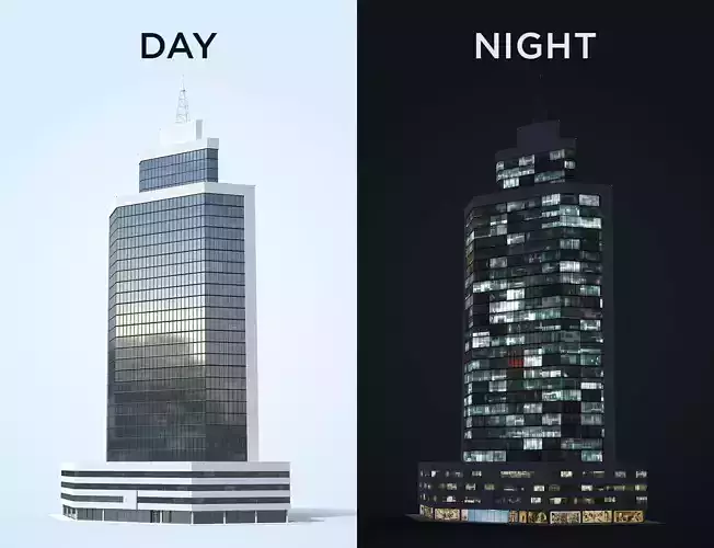 Office Building Day and Night