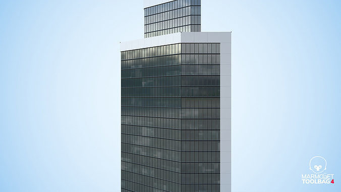 Office Building Day and Night Low-poly 3D model 5