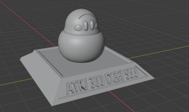 Yu-Gi-Oh marshamllow atk def 3D print model_1