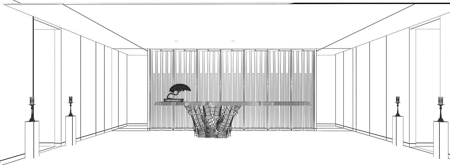 Spa reception lobby 3D model_1