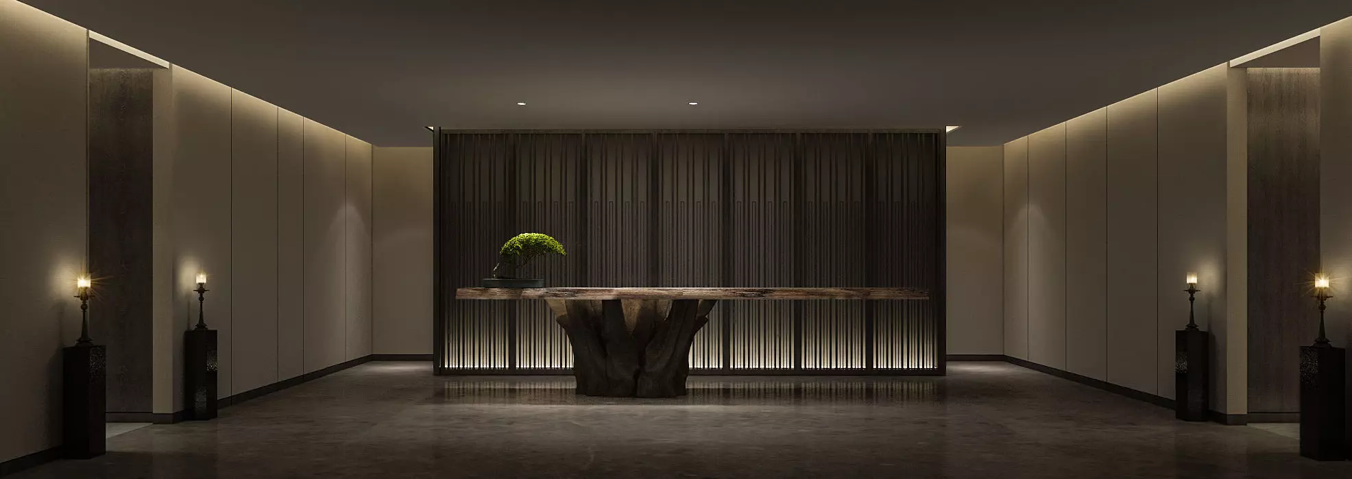 Spa reception lobby 3D model_0