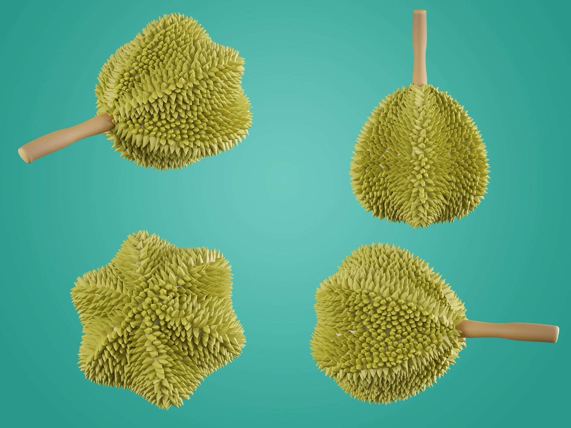 3D Models of durian for various scenes 3D model_1