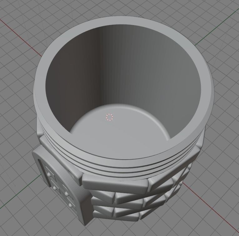 Castle Container Screw Top 3D print model_6