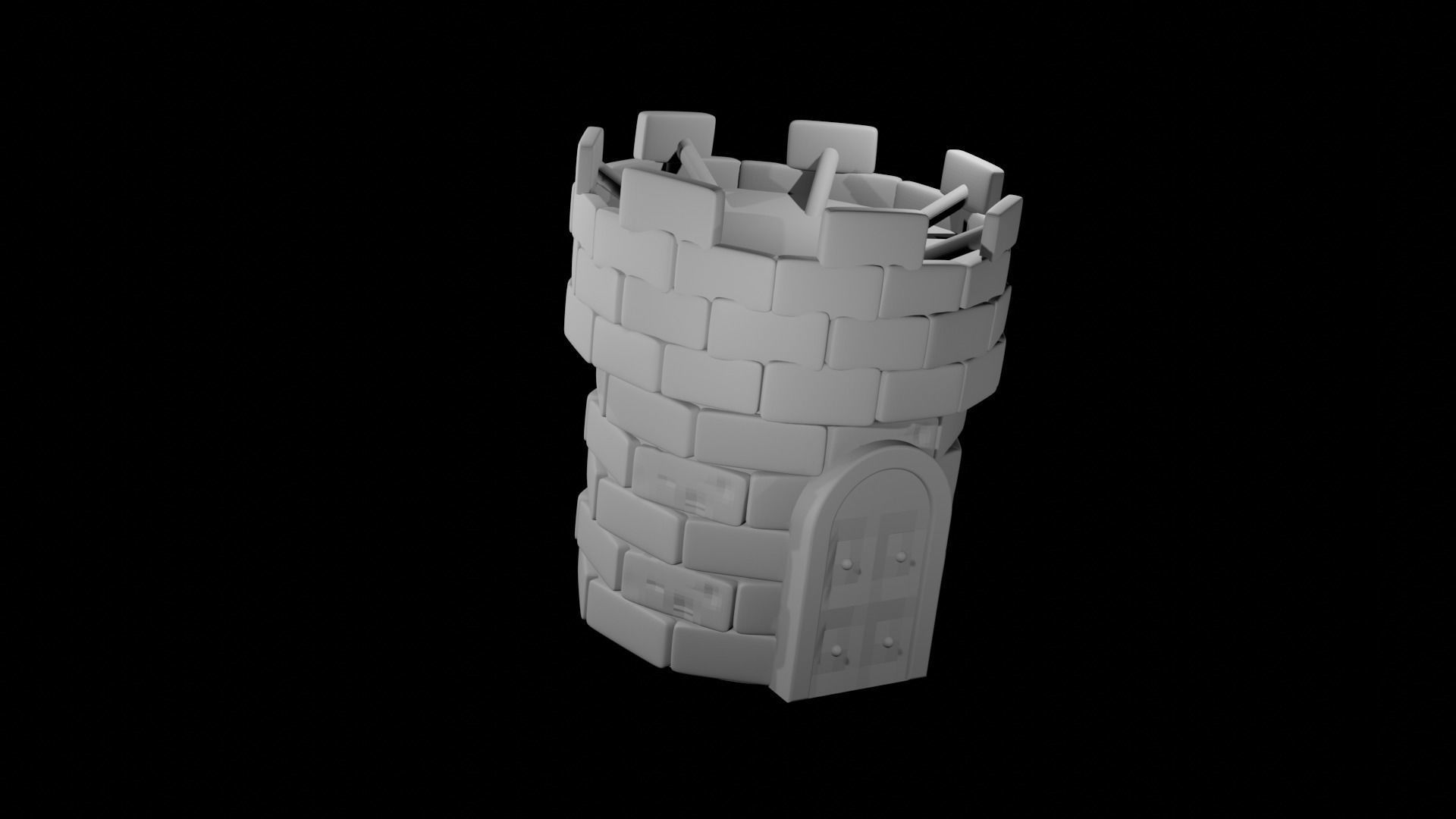 Castle Container Screw Top 3D print model_1