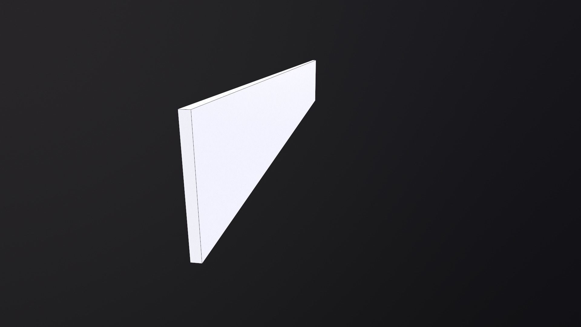 Wooden ruler 20 cm twenty centimeters measure length Low-poly 3D model_5