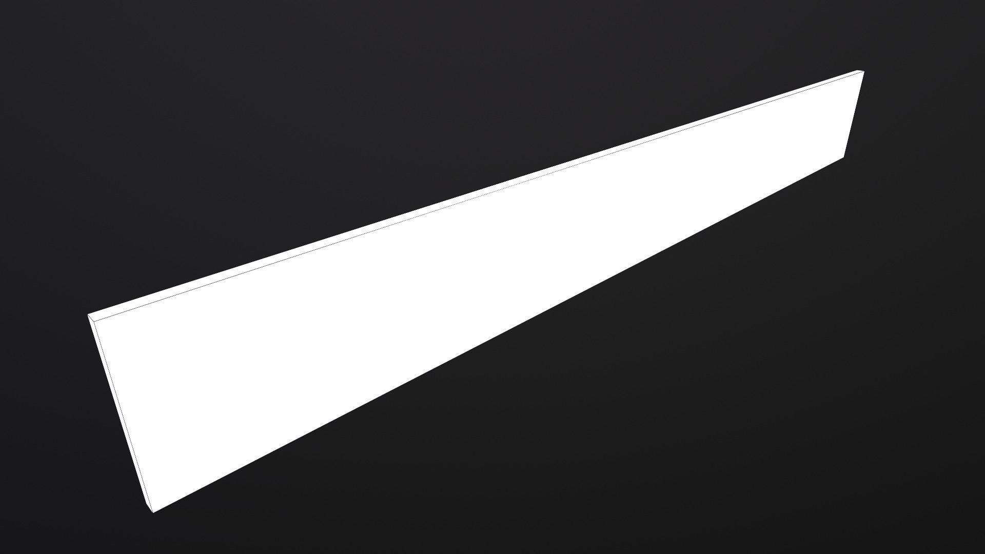 Wooden ruler 20 cm twenty centimeters measure length Low-poly 3D model_6