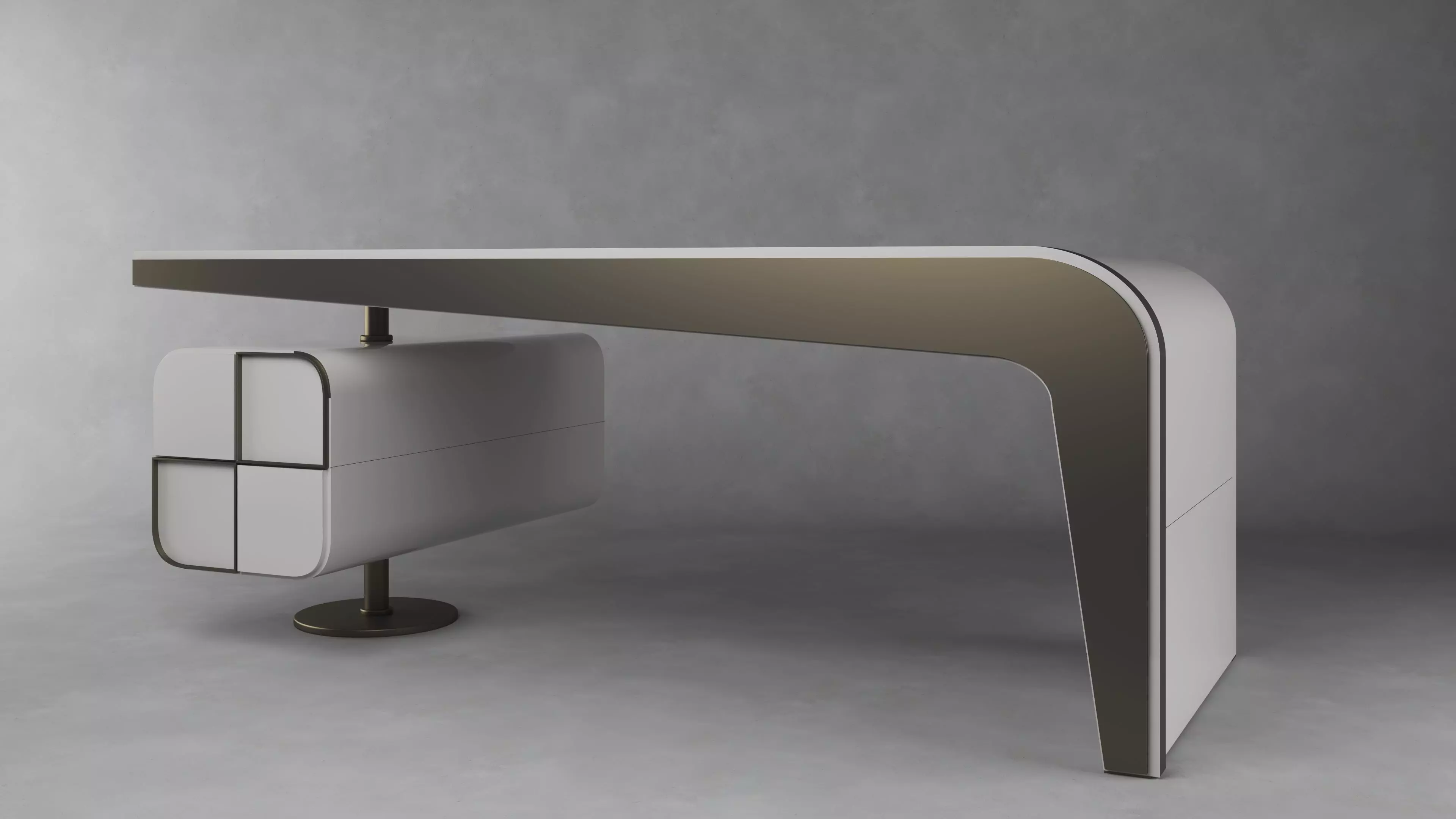 3D DESK MODEL futuristic design 3D model