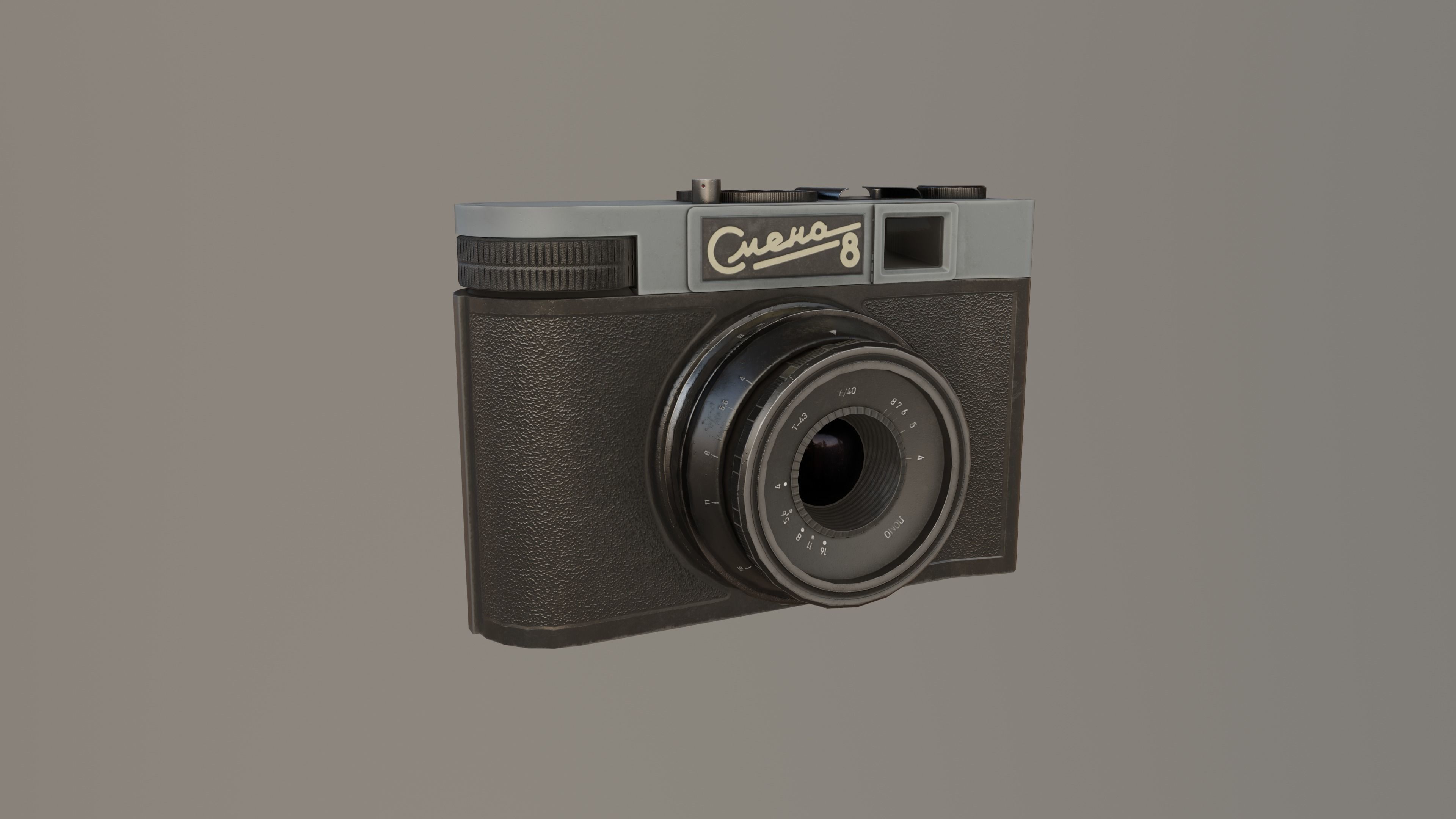 Photo Camera Smena Low-poly 3D model_1