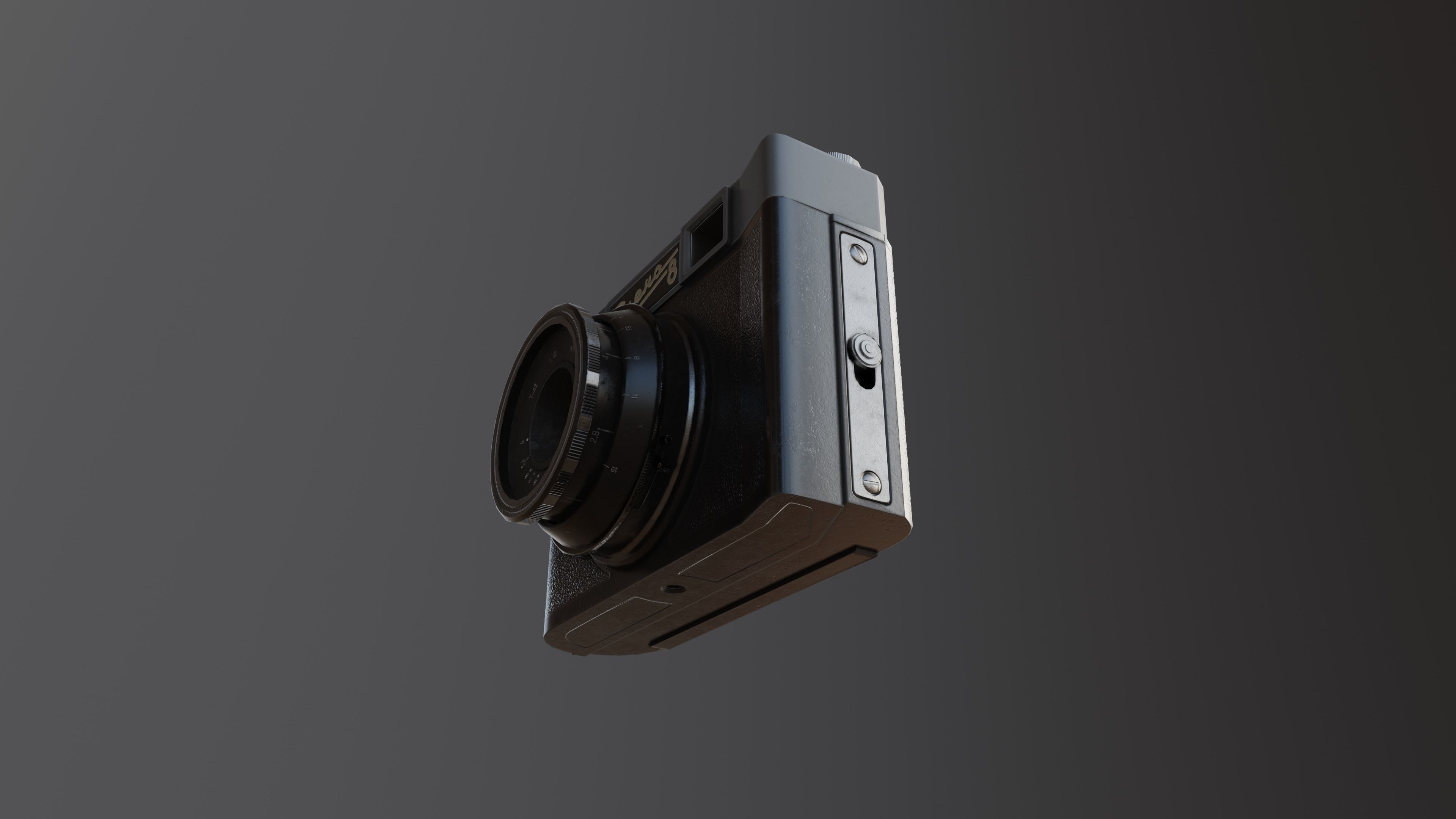Photo Camera Smena Low-poly 3D model_6