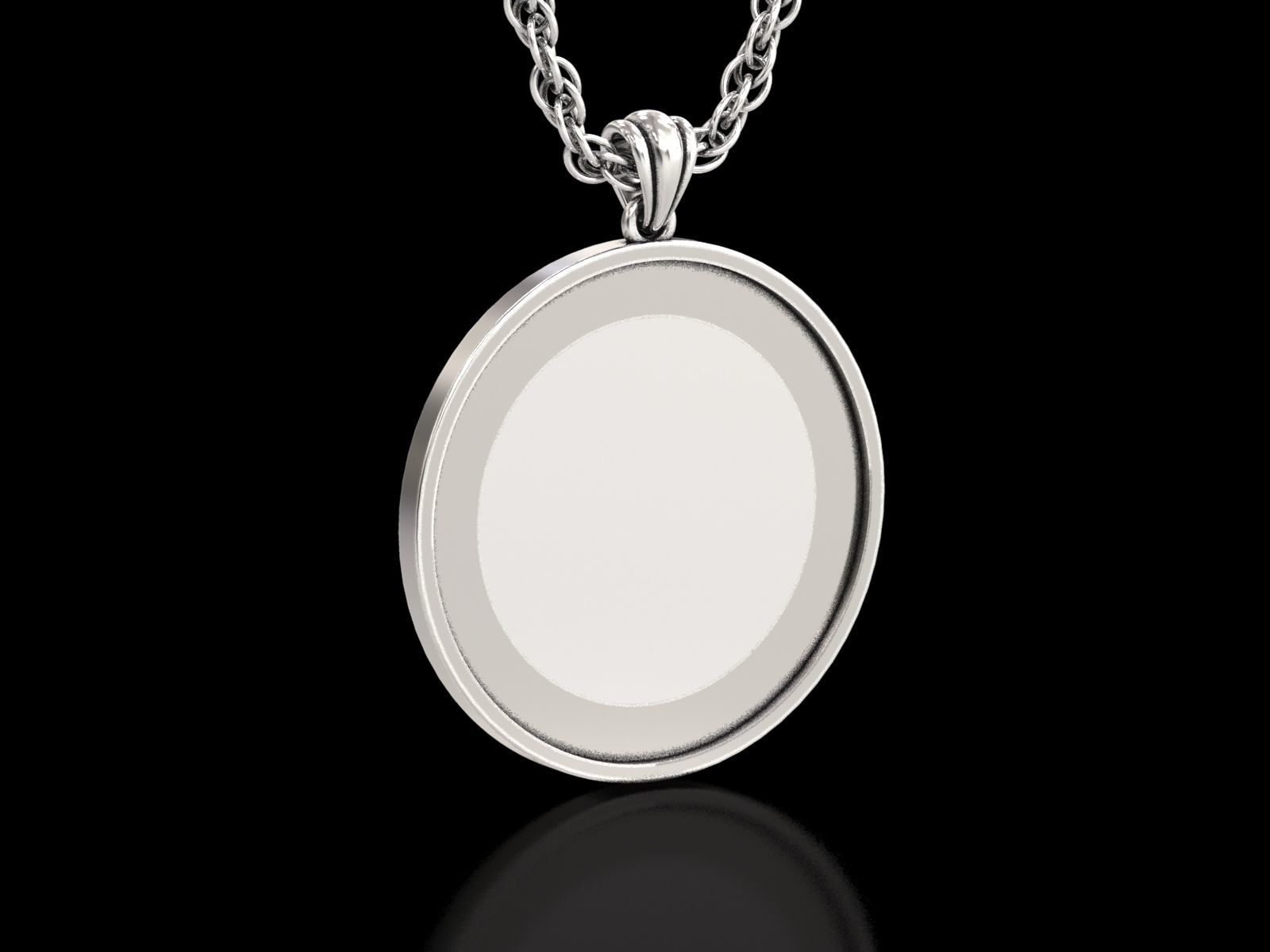 The Pisces Zodiac Sign Fishes Medallion Pendant v3 3D print model_6