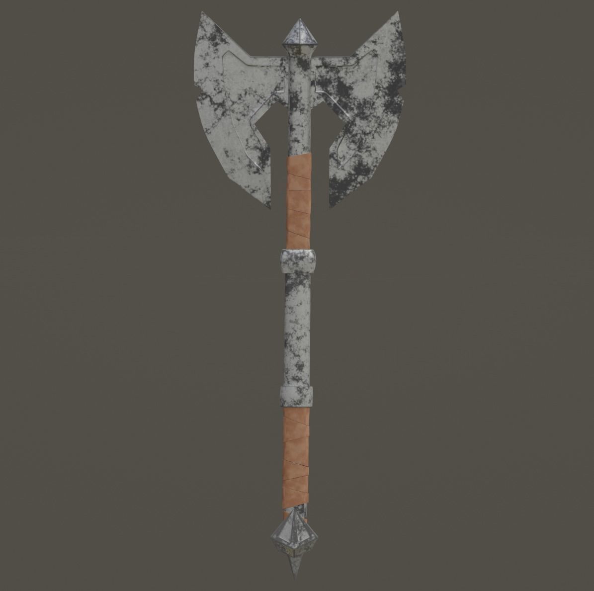 Old Axe Battle 3D model_5