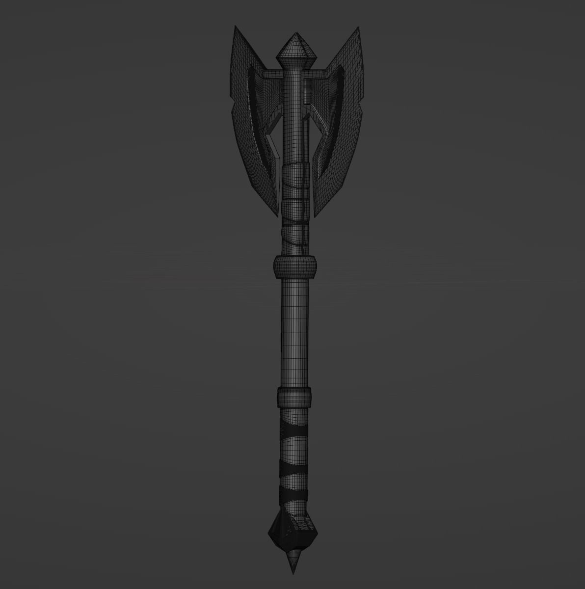Old Axe Battle 3D model_4