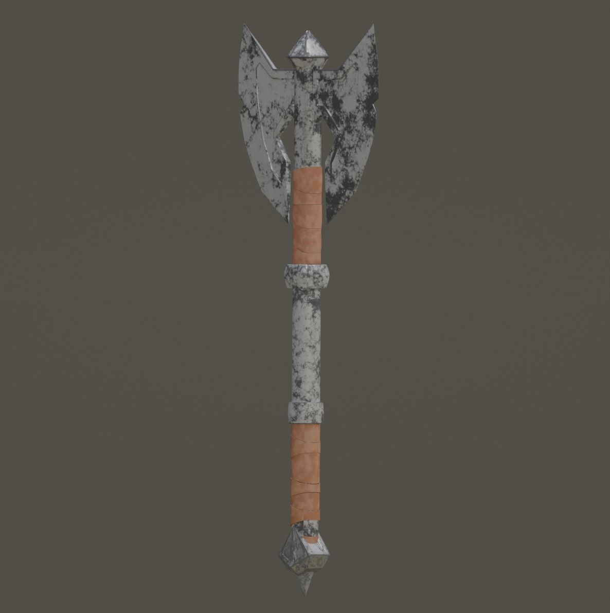 Old Axe Battle 3D model_8