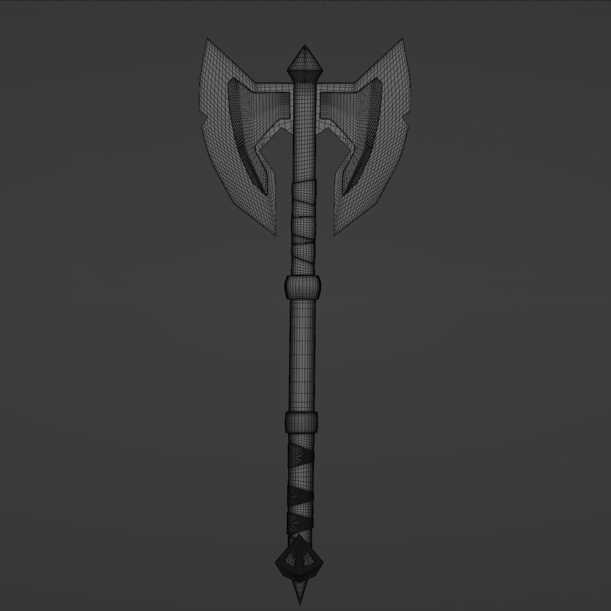 Old Axe Battle 3D model_1