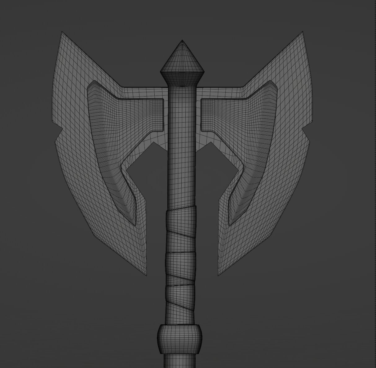 Old Axe Battle 3D model_2