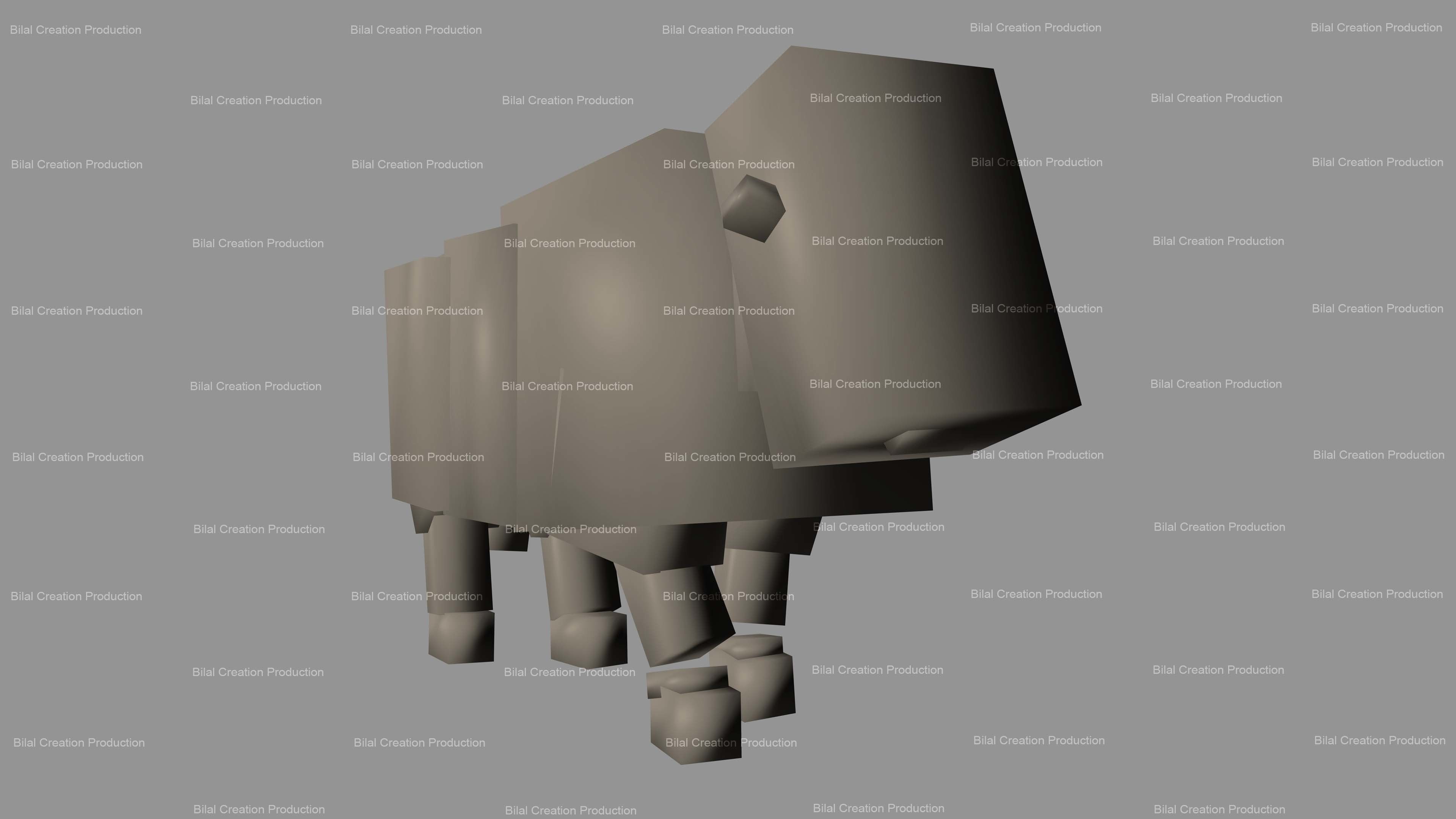 Cow Animated Low-poly 3D model_20