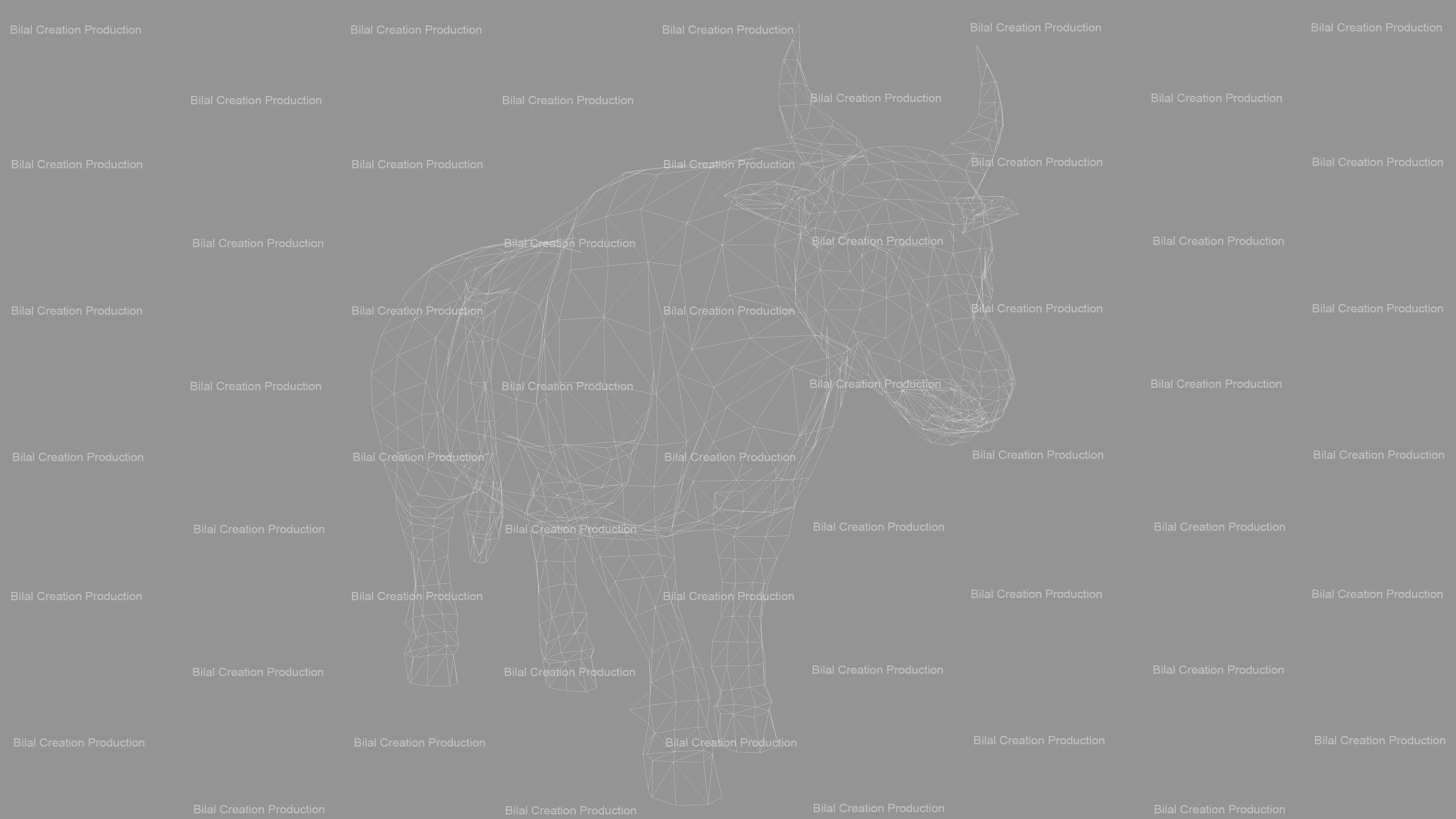 Cow Animated Low-poly 3D model_21