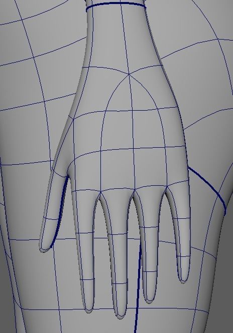 Child Girl Basemesh 3D model_8