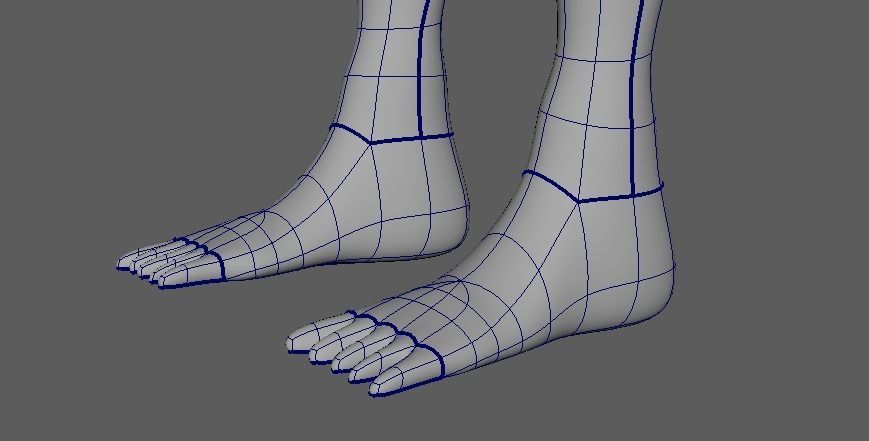 Child Girl Basemesh 3D model_7