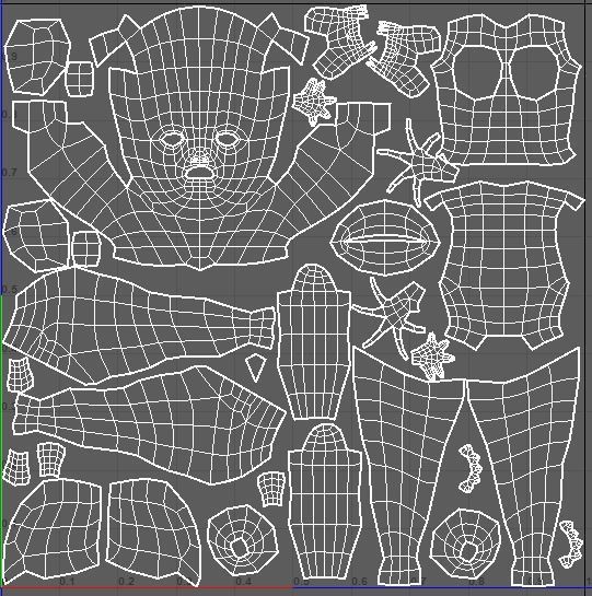 Child Girl Basemesh 3D model_12