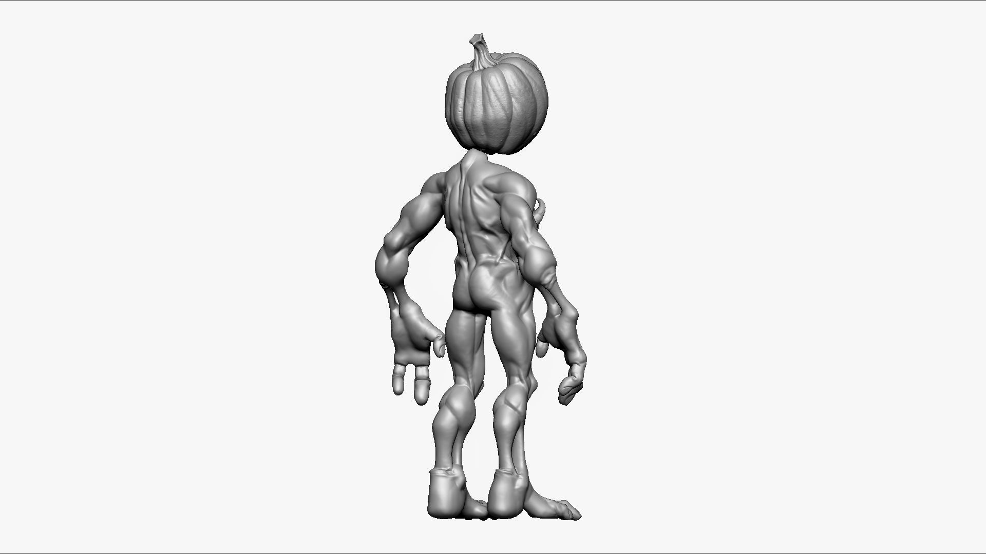 Pumpkin Undead - Highpoly Zbrush project 3D model_24