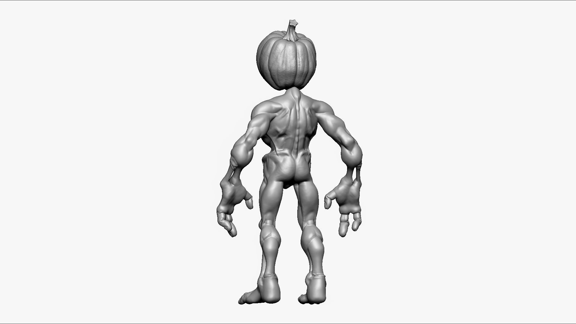 Pumpkin Undead - Highpoly Zbrush project 3D model_11